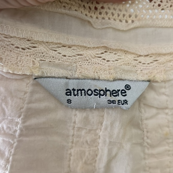Atmosphere Cream Lace Accent Lightweight Cardigan - Picture 8 of 9